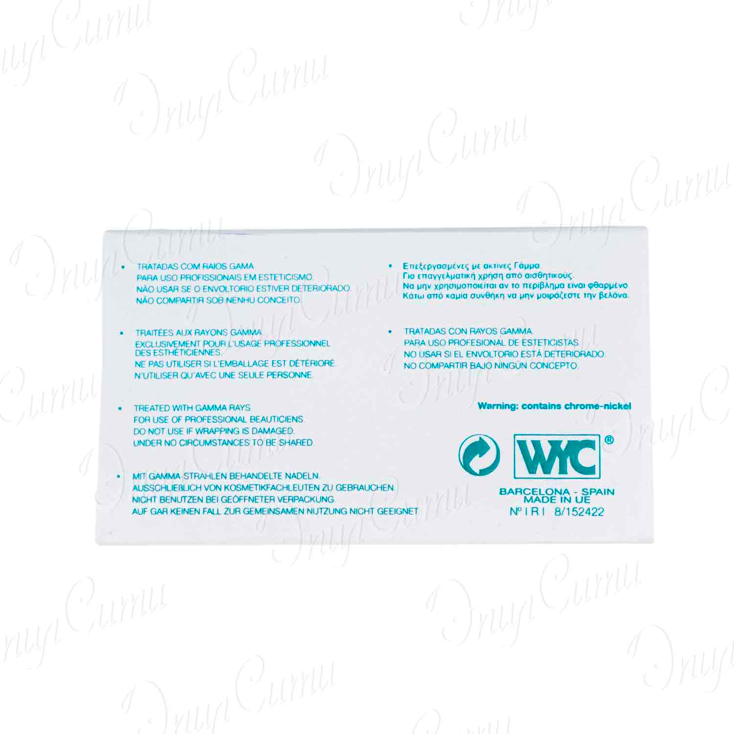 картинка Иглы прямые односекционные позолоченные WYC, 50 шт. от магазина ЭпилСити