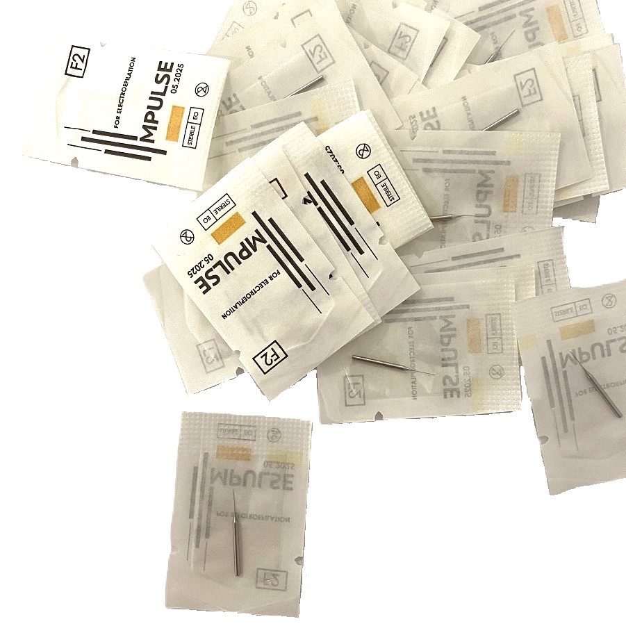 картинка Иглы для электроэпиляции односекционные сталь, IMPULSE, 30 шт от магазина ЭпилСити