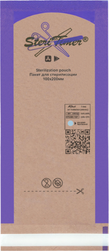 картинка  Пакет для стерилизации инструментов комбинированный, Steri Timer, 100 шт./уп. от магазина ЭпилСити