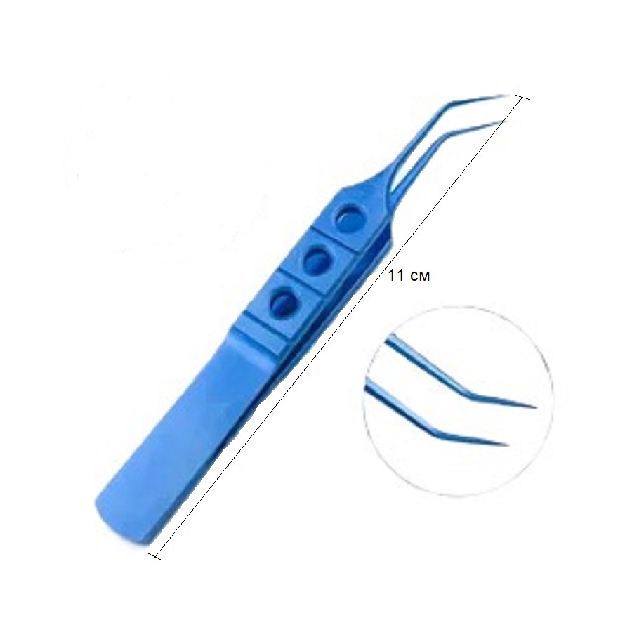 картинка Пинцет титановый изогнутый, 11 см от магазина ЭпилСити