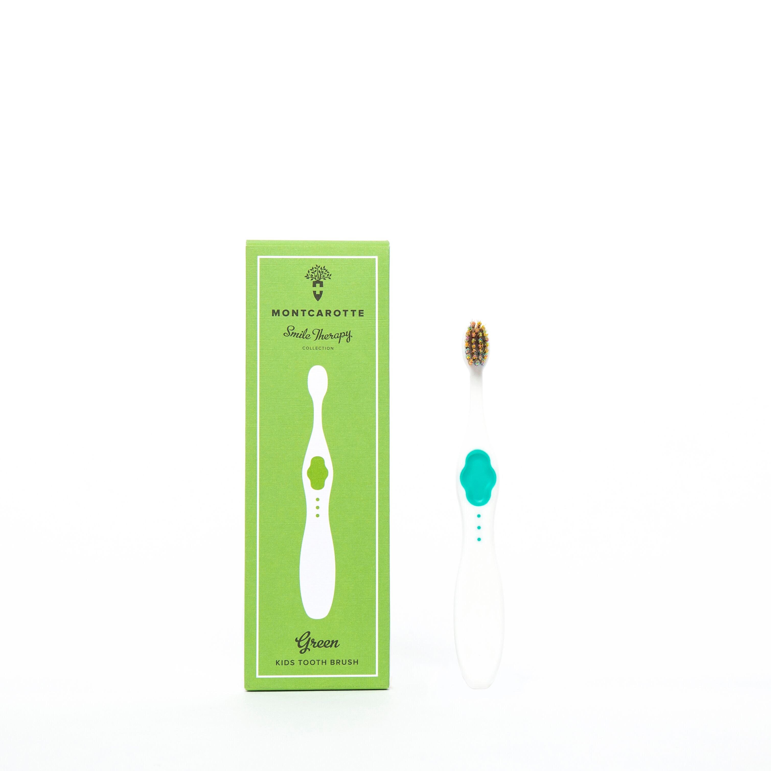 картинка Детская зубная щетка "Зеленая", soft, MontCarotte от магазина ЭпилСити