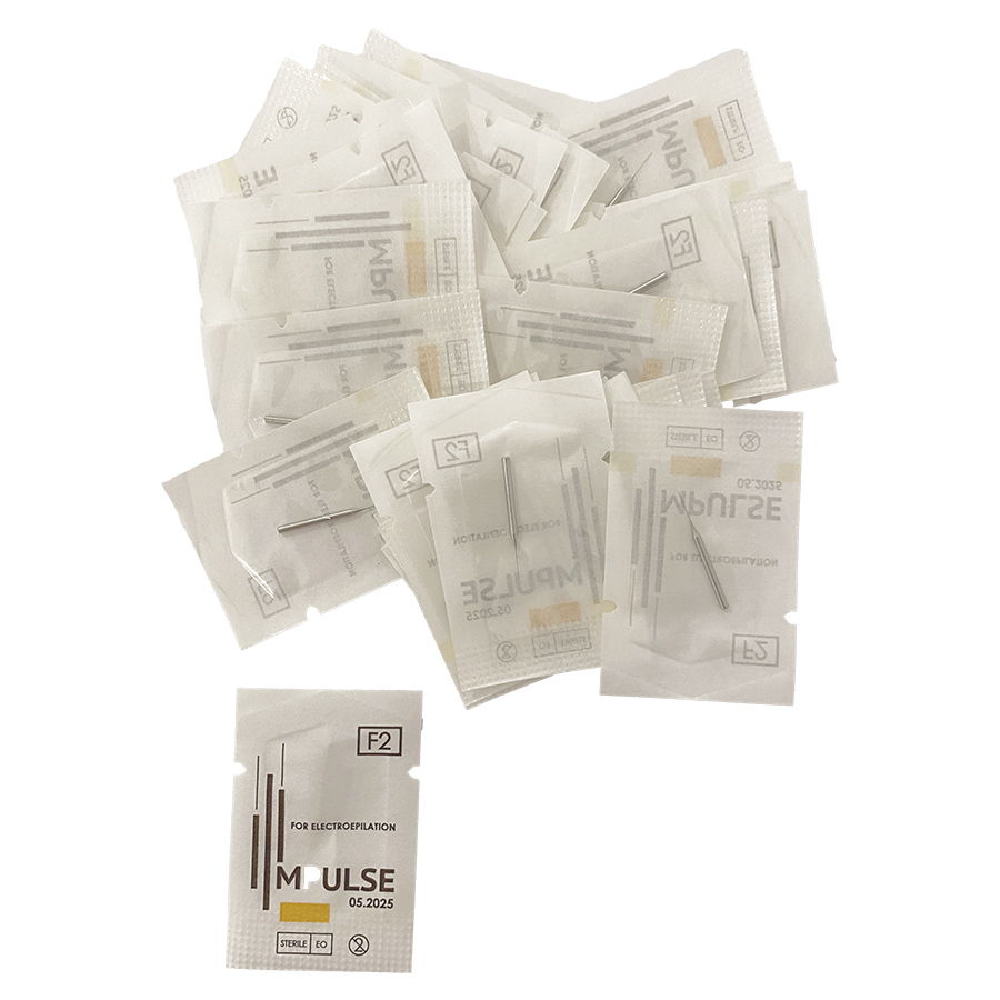 картинка Иглы для электроэпиляции односекционные сталь, IMPULSE, 30 шт от магазина ЭпилСити
