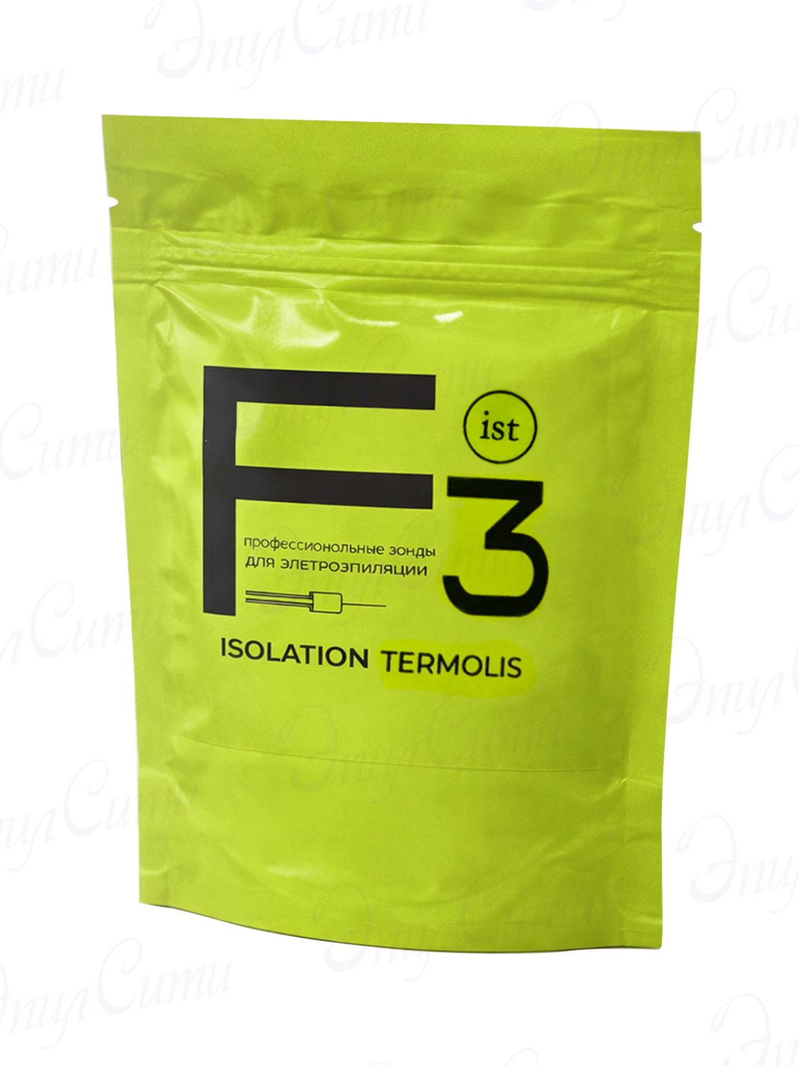 картинка Зонд Импульс ISOGARD для электроэпиляции изолированный двухсекционный стальной, 1 шт. от магазина ЭпилСити